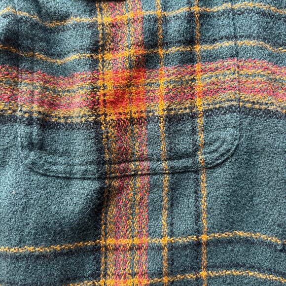 American Eagle Outfitters Plaid Flannel Shirt Women's M Cropped Button Down - Picture 5 of 11